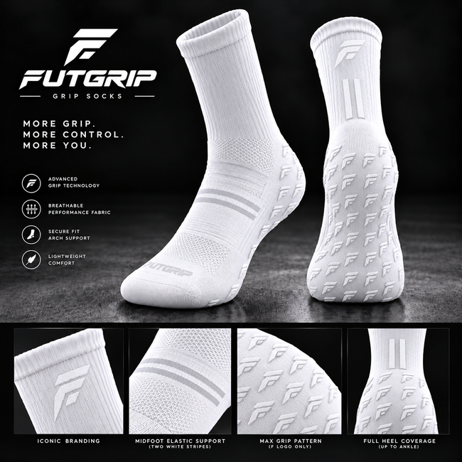 FUTGRIP Pro Whiteout Soccer Grip Socks